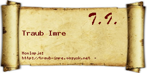 Traub Imre névjegykártya